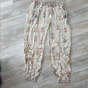 Hemant & Nandita Made in India Womens‎ Floral Print Harem Jogger Pants Tassel